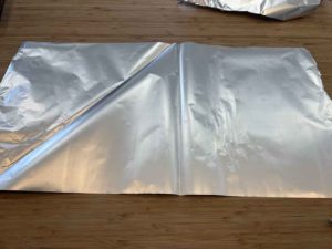 unfolded tin foil